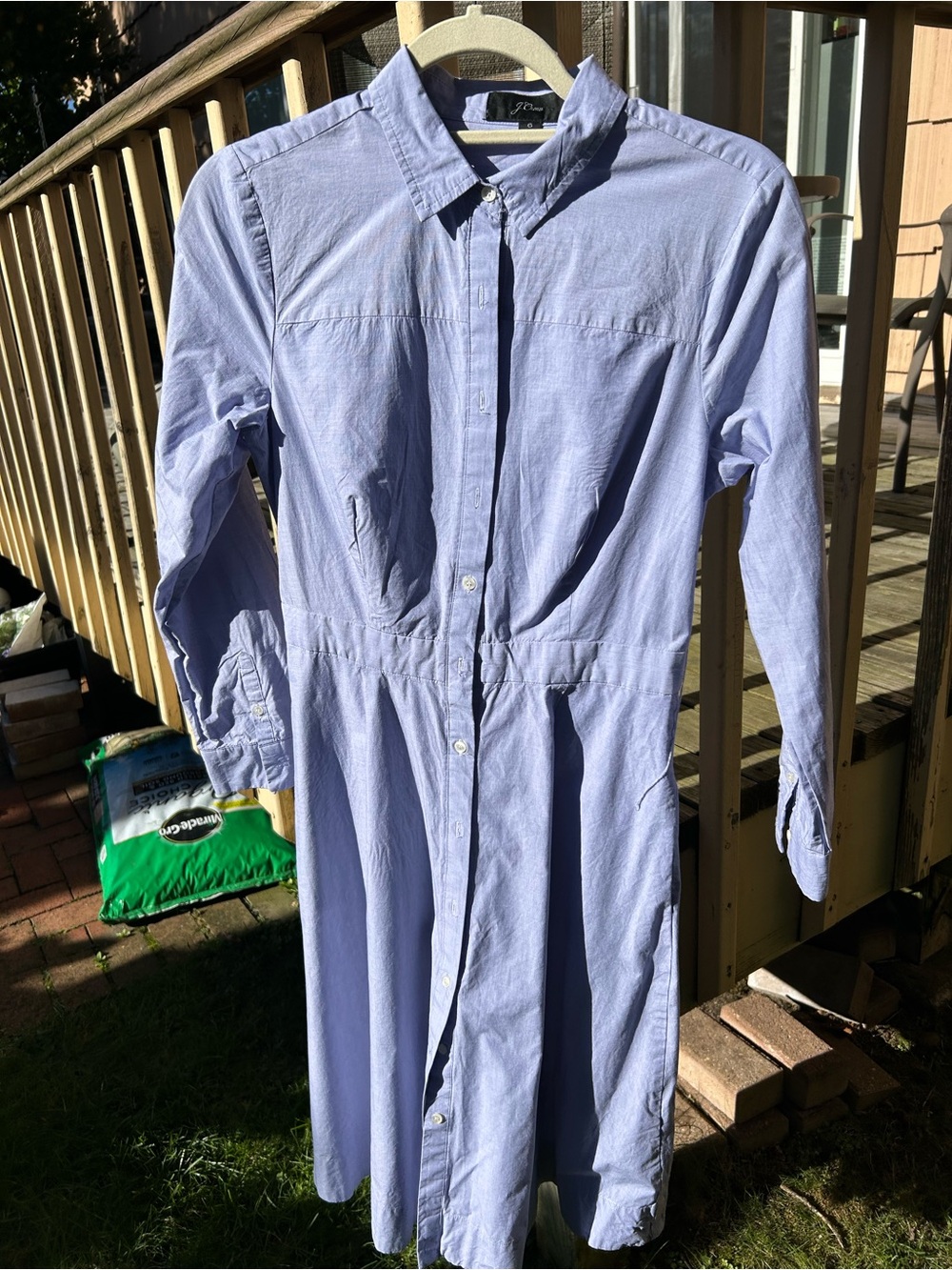 J. Crew Shirt Dress with Waist Tie - Picture 3 of 5
